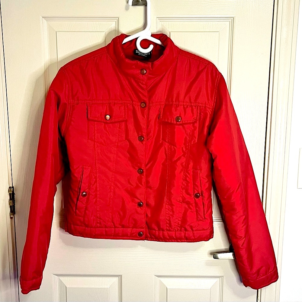 Steve and Barry’s tomato red lined jacket